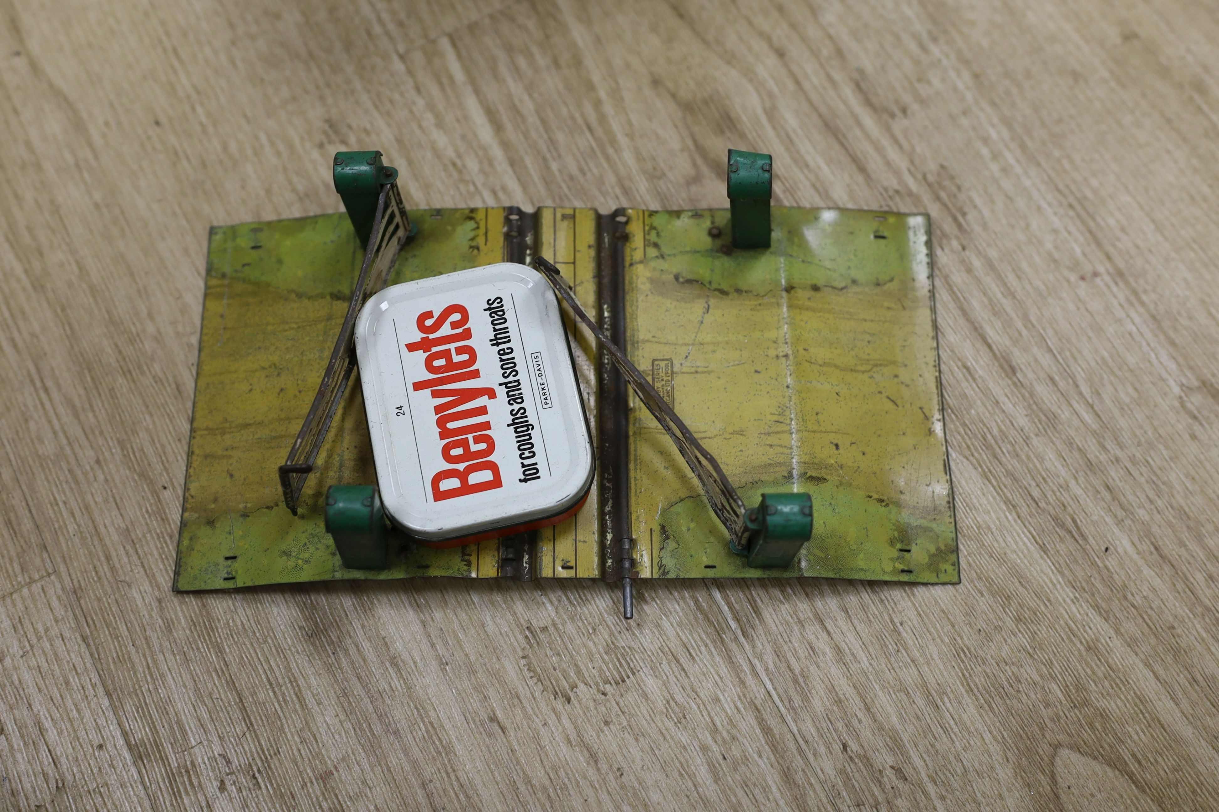 A mixed quantity of Hornby model railway track, a metal crossing, an engine and other items